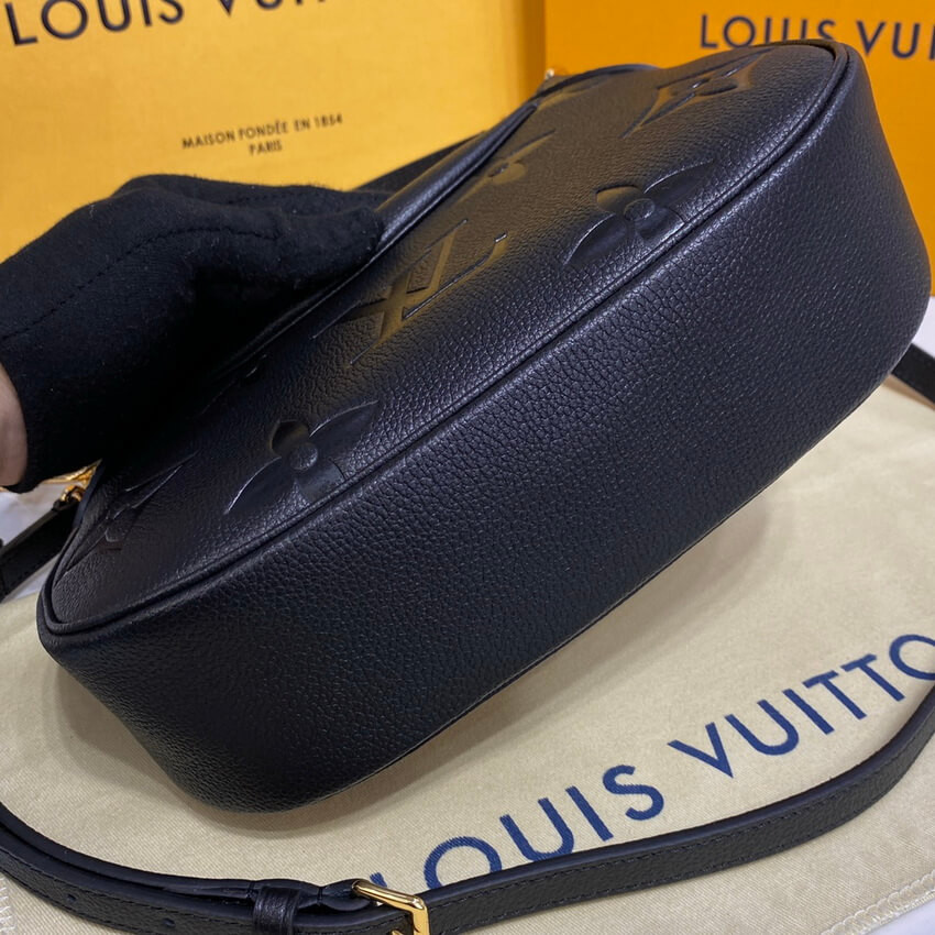 Louis Vuitton Monogram Empreinte Leather Bagatelle M46002 Black