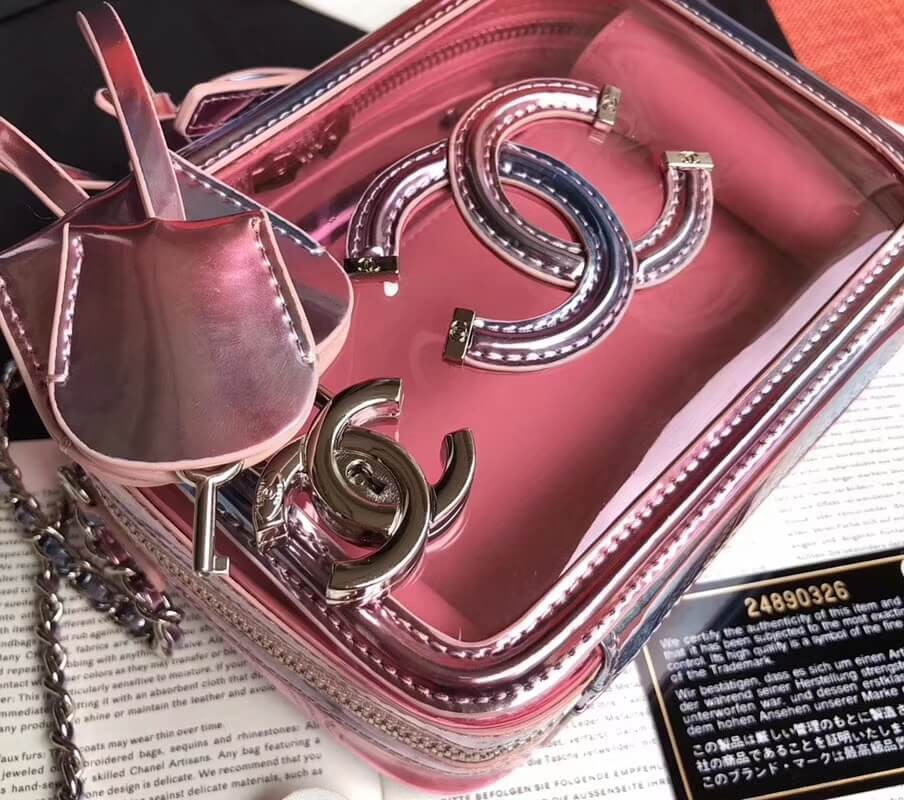 Chanel Vanity Case In Multicolour PVC A93343 Pink