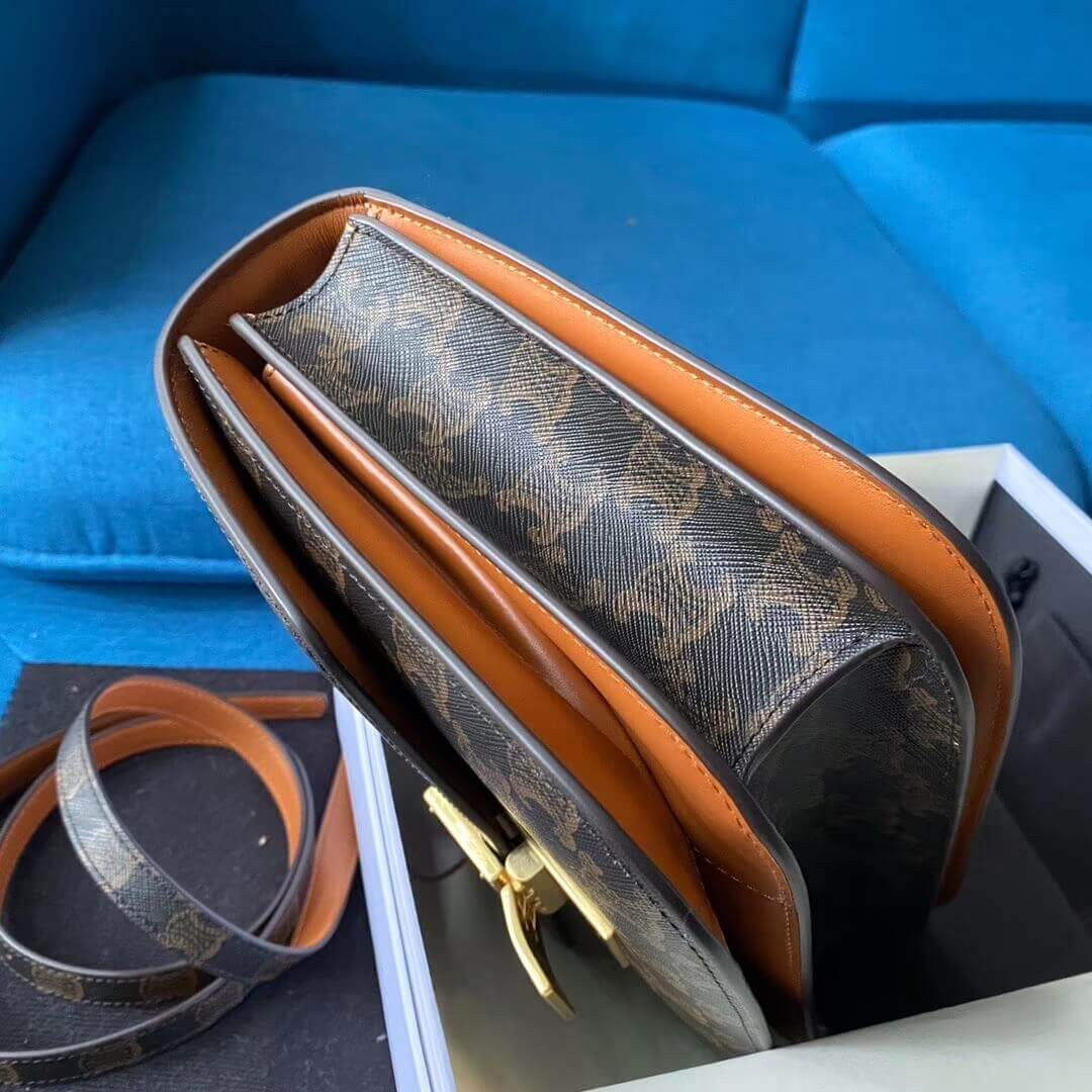 Celine Medium Classic Bag In Triomphe Canvas 189173