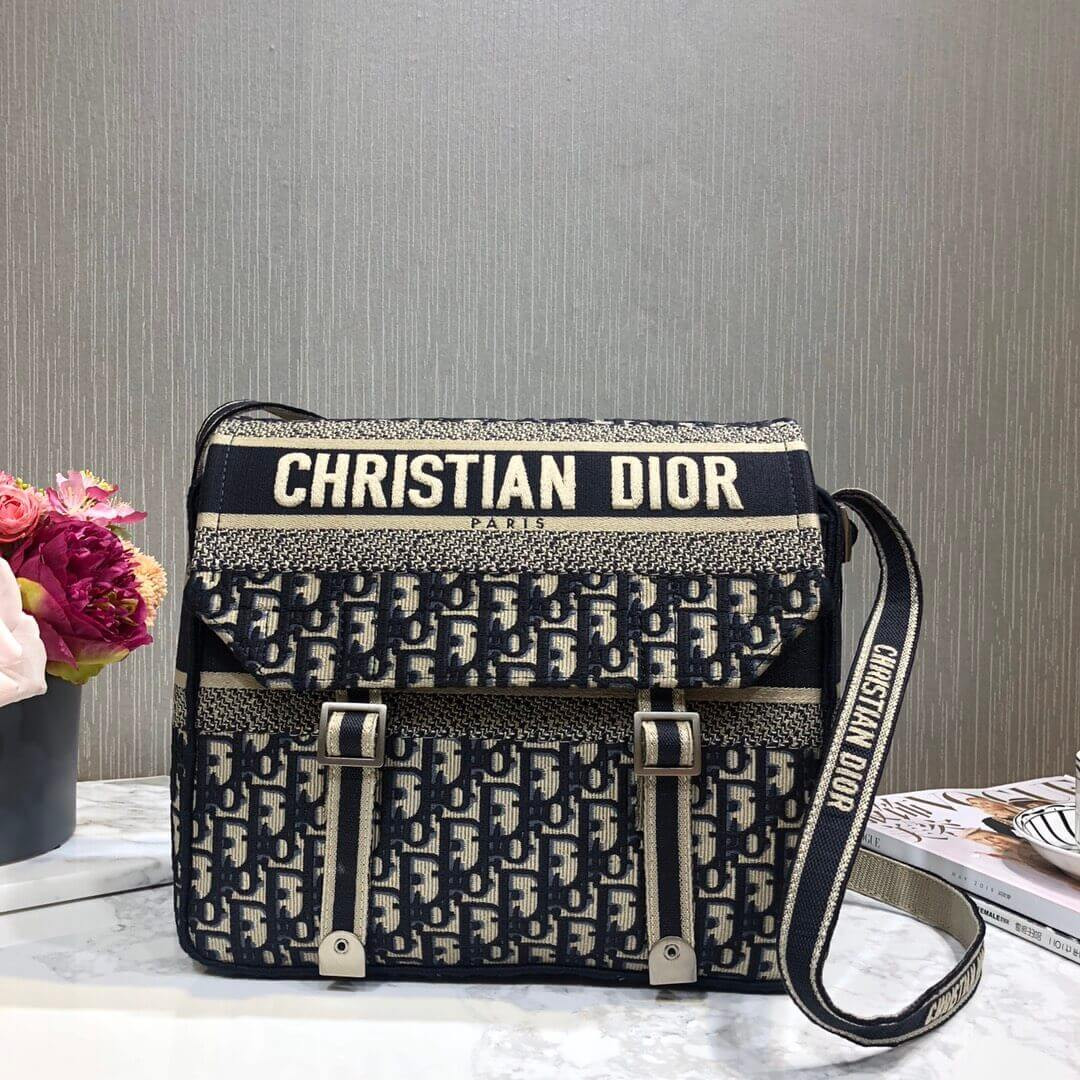 Christian Dior Oblique Embroidery Diorcamp Bag M1291