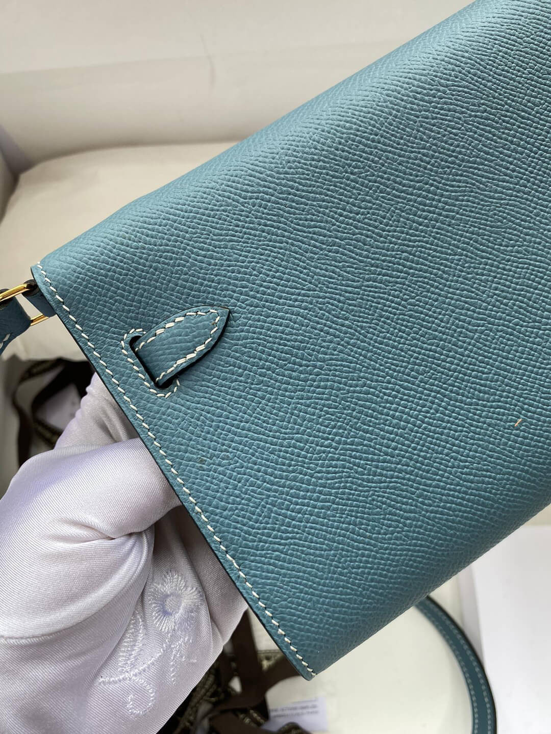 Hermes Kelly Wallet to Go Woc 499041 Blue