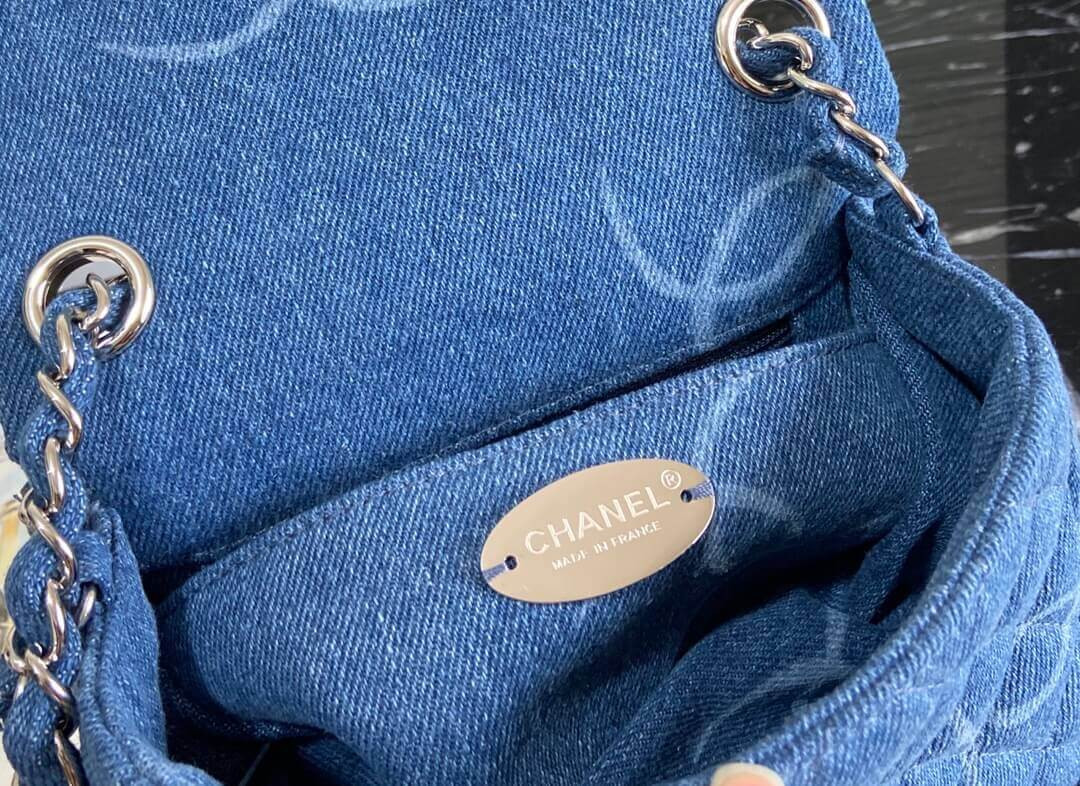 Chanel Denim Classic Flap Mini Bag AS2070