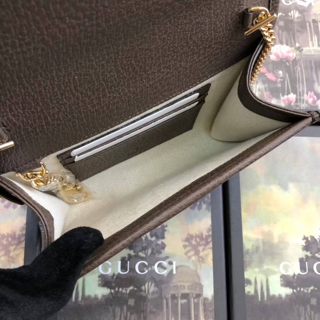 Gucci GG Supreme Rajah Mini Bag 573797 Coffee