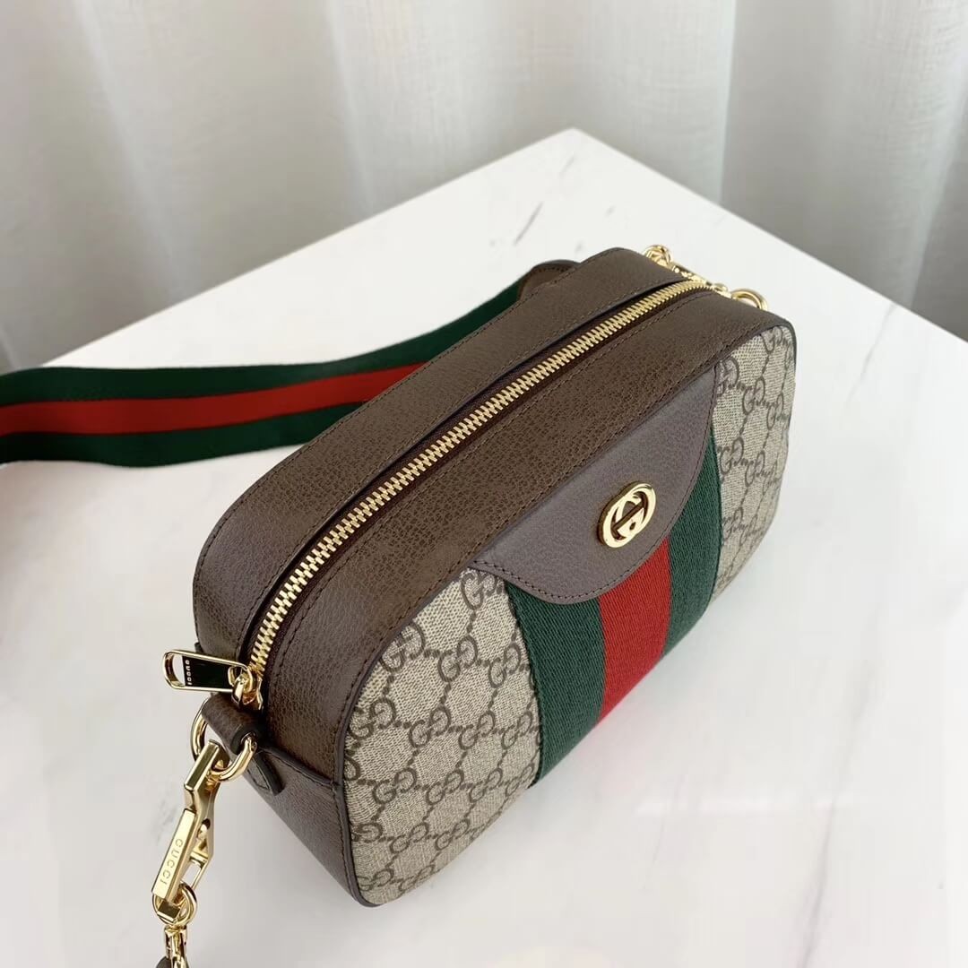 Gucci GG Supreme Shoulder Bag 575073 Coffee