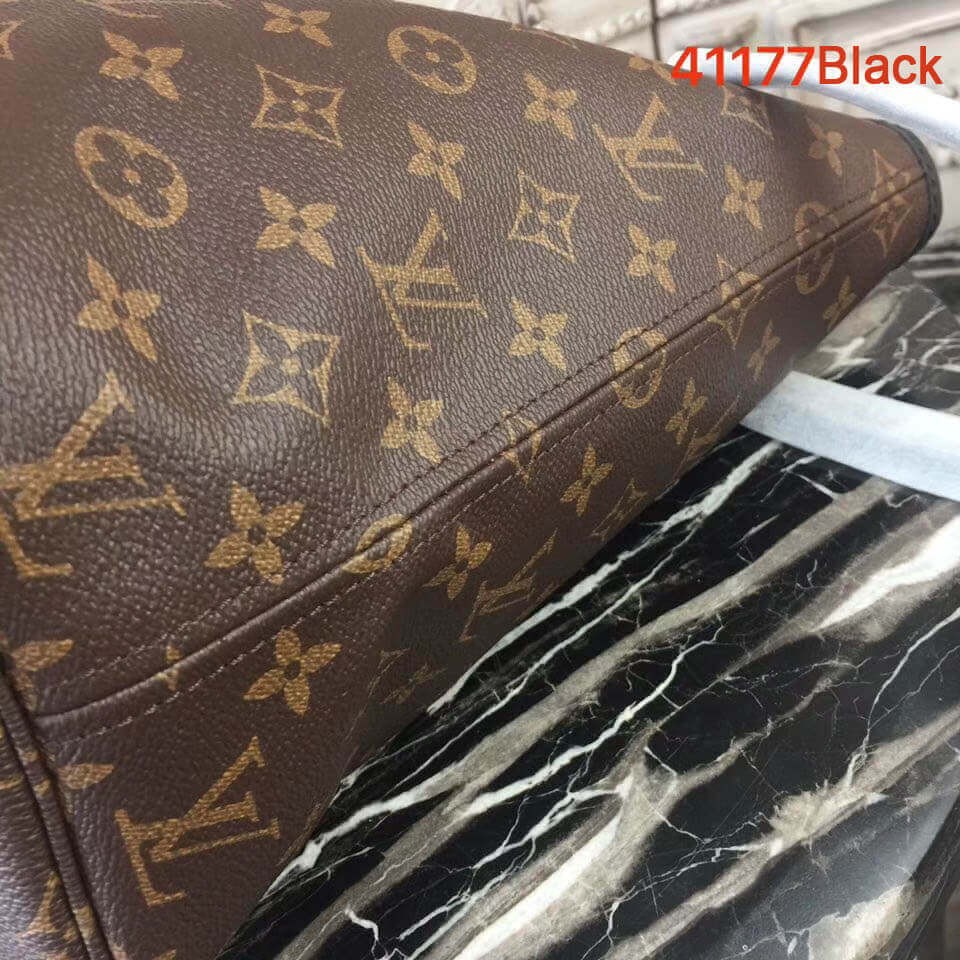 Louis Vuitton Monogram Canvas Neverfull MM M41177 Black/Red