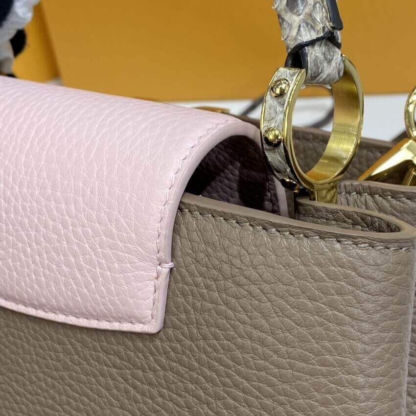 Louis Vuitton Taurillon Leather and Python Capucines BB M57539