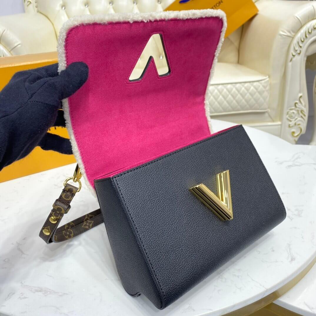 Louis Vuitton Twist MM M56976 In Leather and Shearling