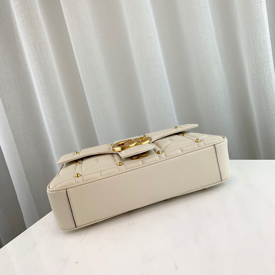 Gucci GG Marmont Matelassé Shoulder Bag With Studs 443496