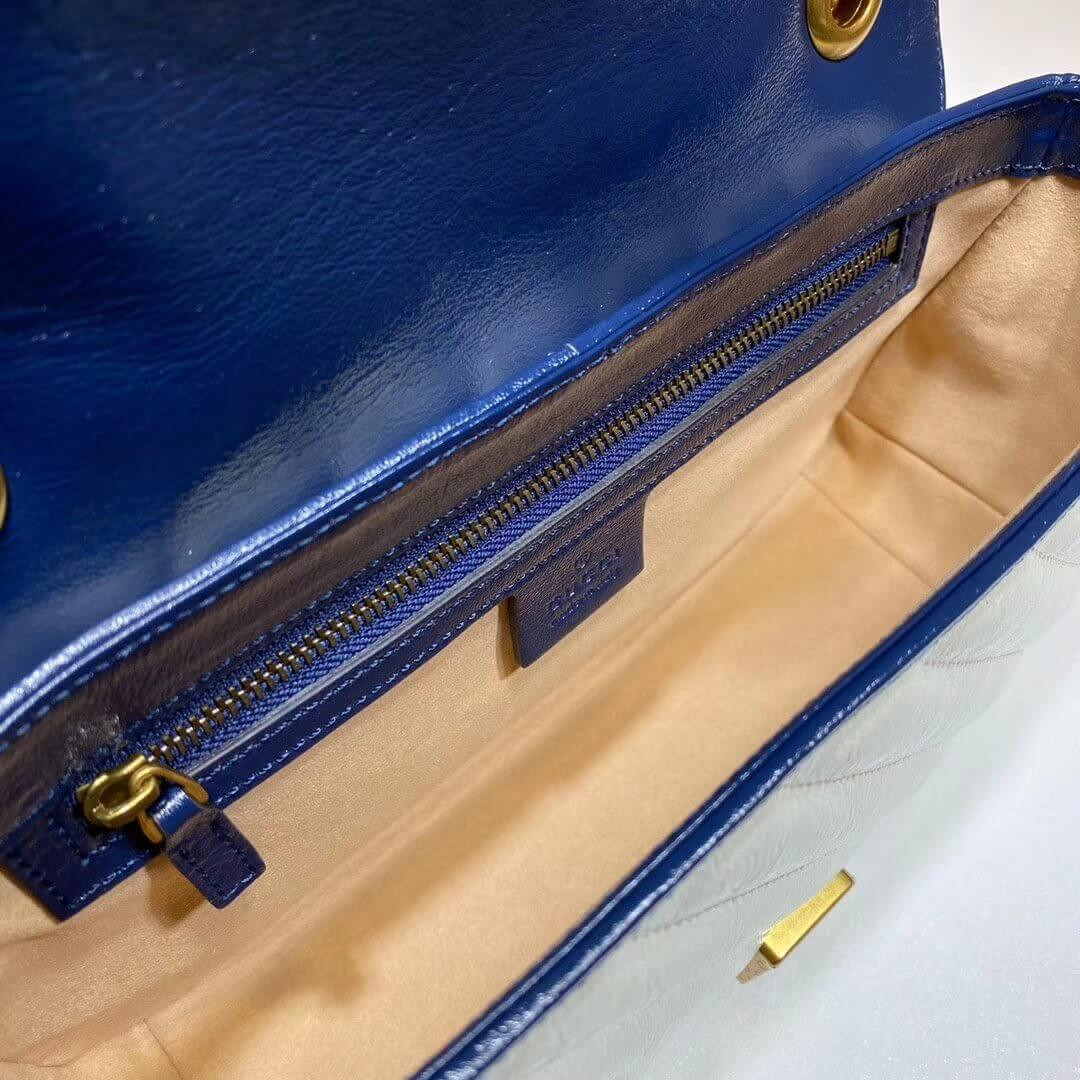 Gucci GG Marmont Small Shoulder Bag 443497 White