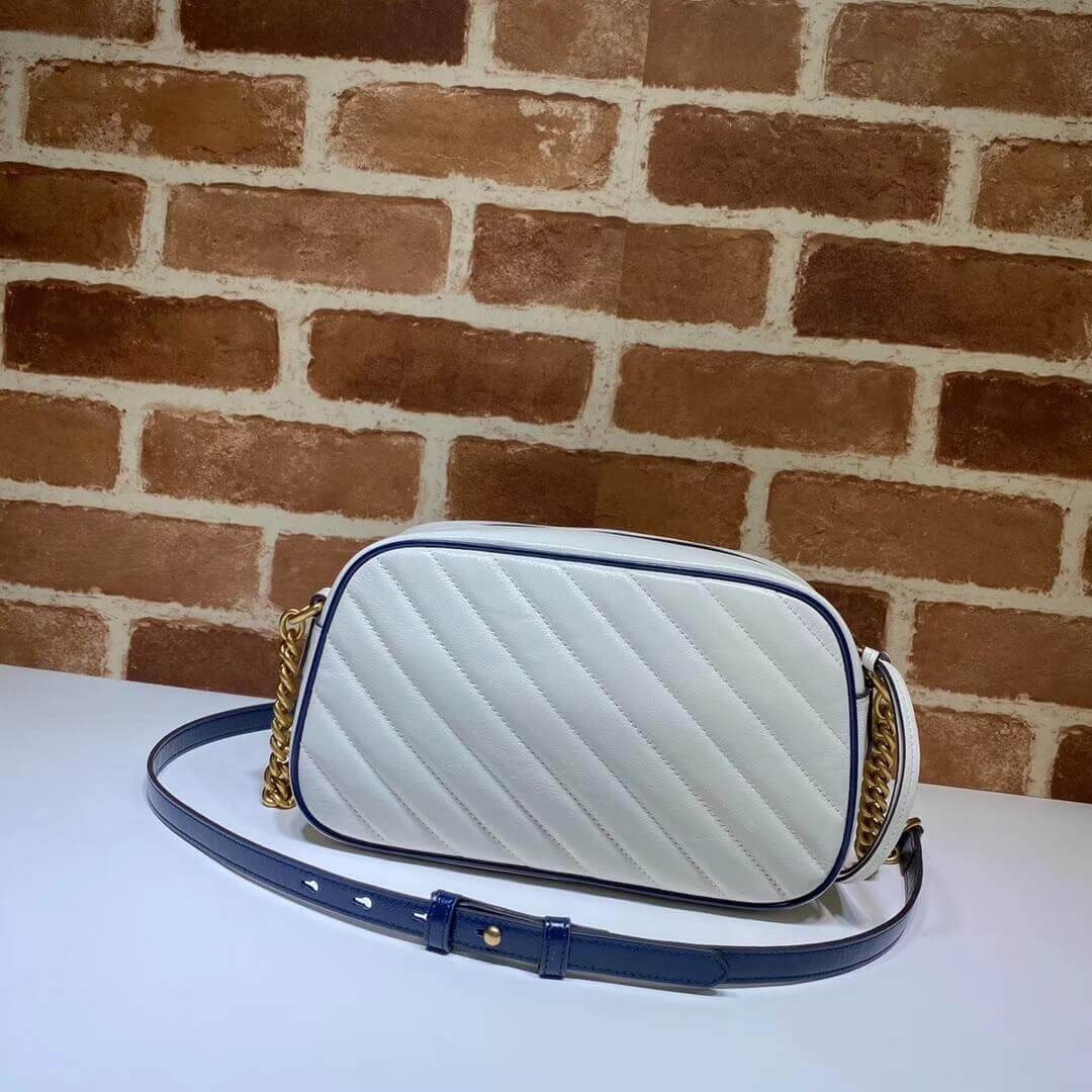 Gucci GG Marmont Small Shoulder Bag 447632 White