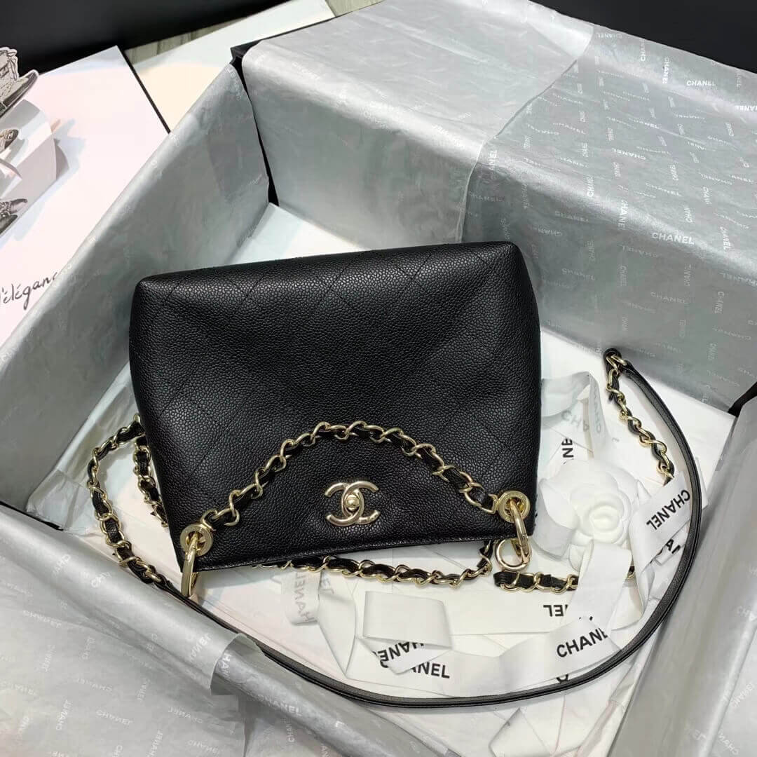 Chanel Grained Calfskin Small Hobo Bag AS1461