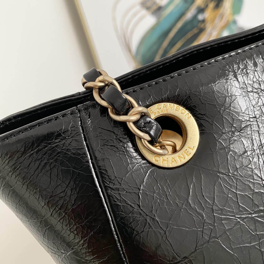 Chanel Quilted Waxy Calfskin Shopping Bag 8345