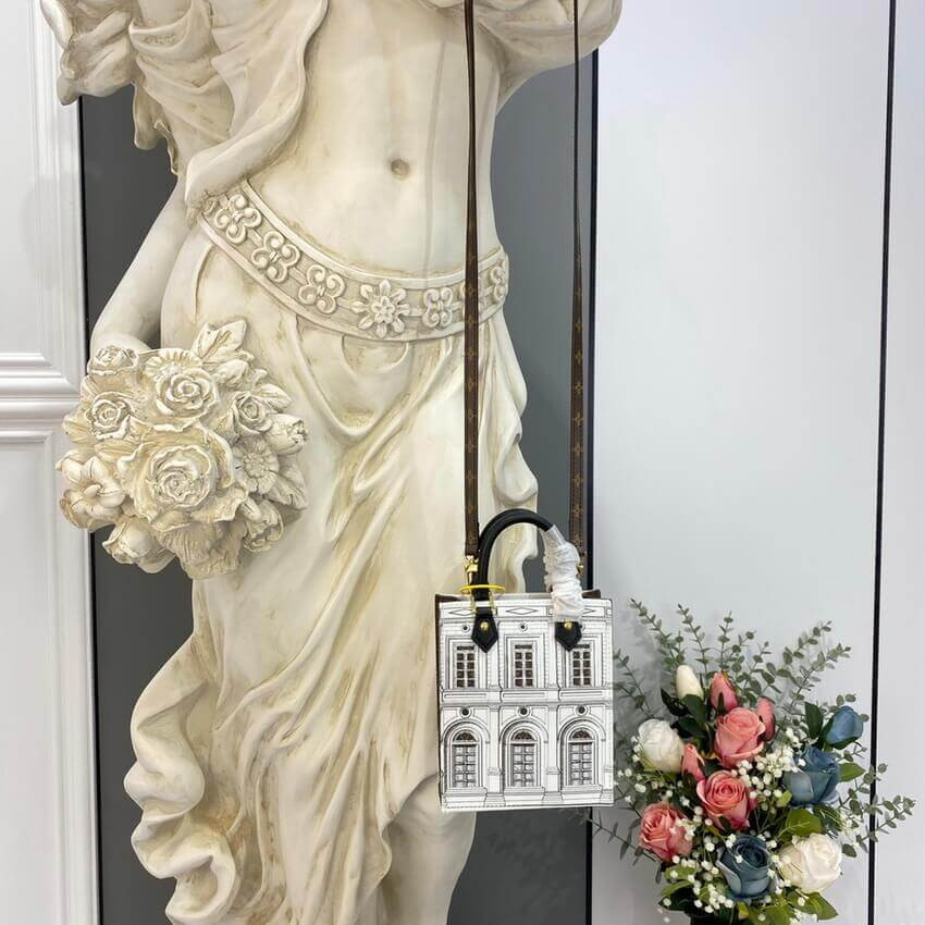 Louis Vuitton Printed Matte Calf Leather Petit Sac Plat M80991