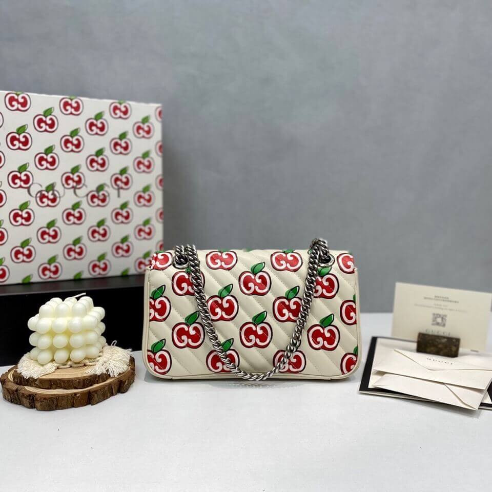 Gucci GG Apple Print Shoulder Bag 443497