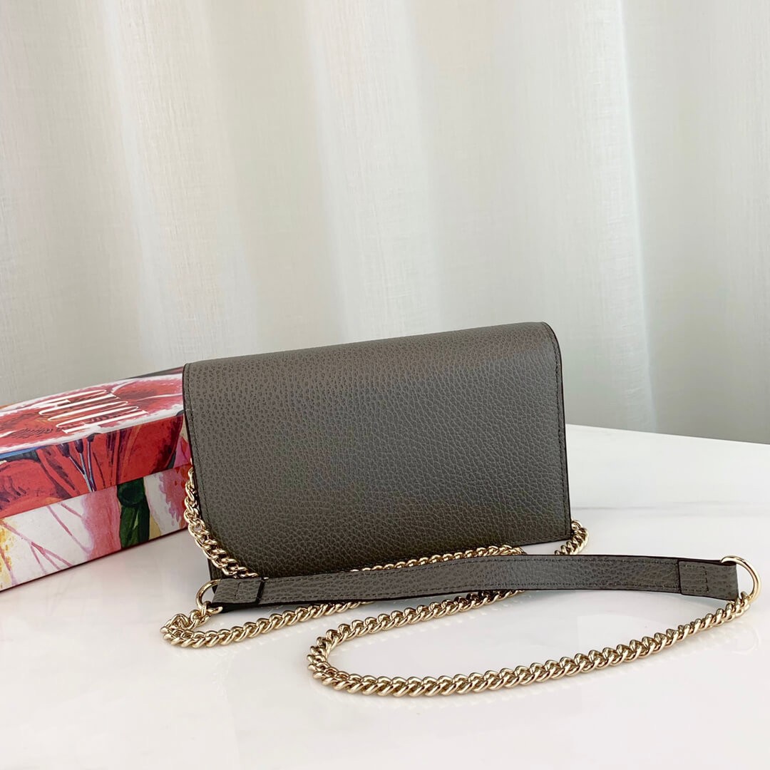 Gucci Leather Interlocking GG Crossbody Bag 510314