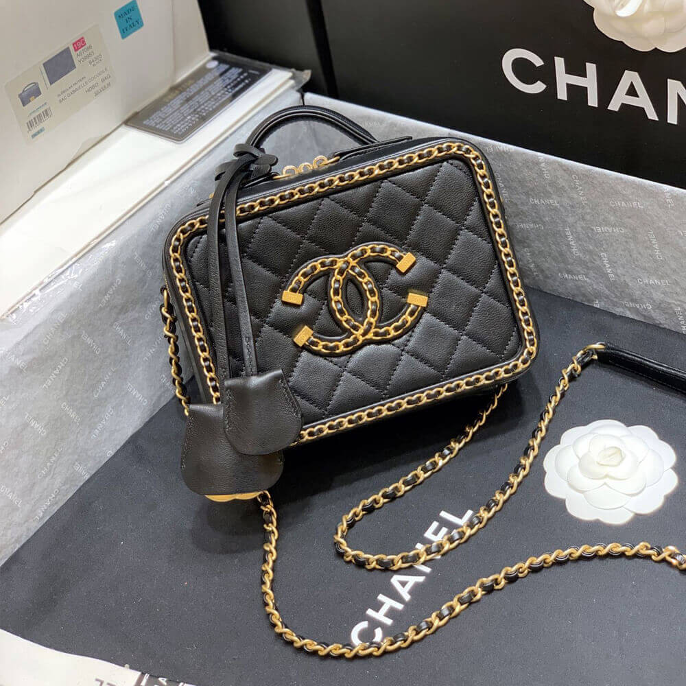 Chanel Chain Around CC Filigree Small Vanity Bag AS1785