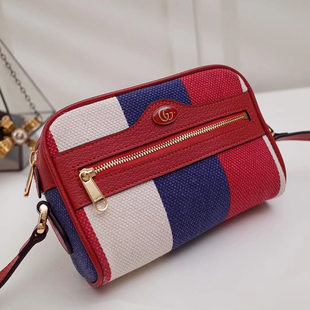 Gucci Ophidia Sylvie Stripe Canvas Mini Bag 517350