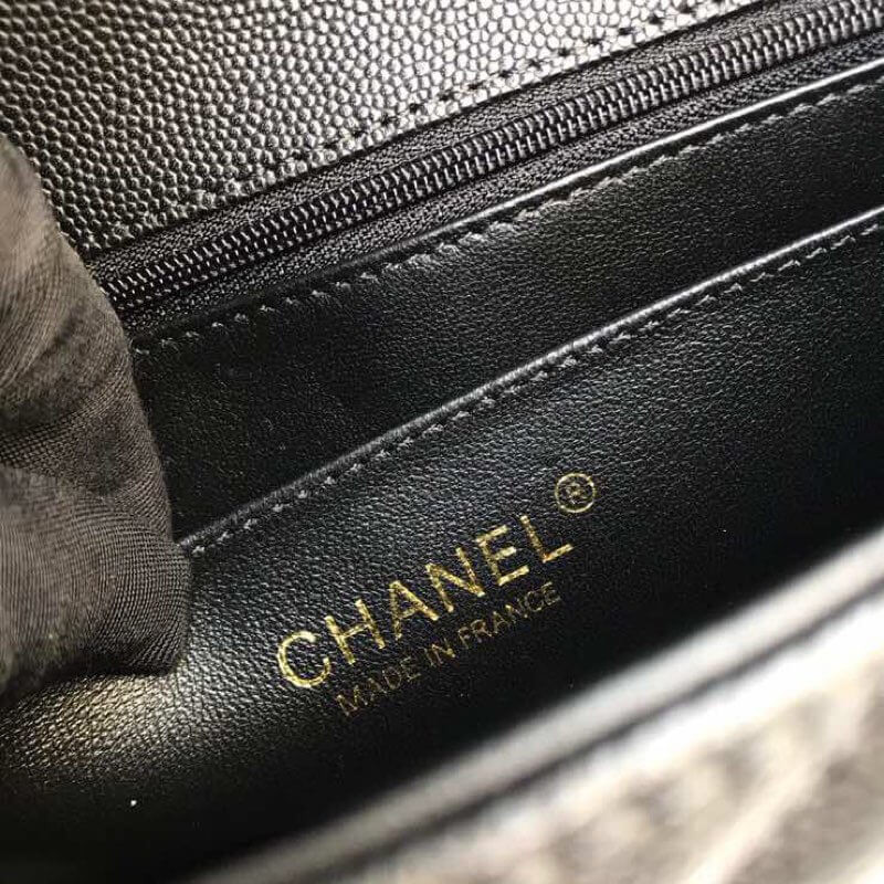 Chanel Caviar Calfskin 20cm Classic Flap Bag 1116 Black