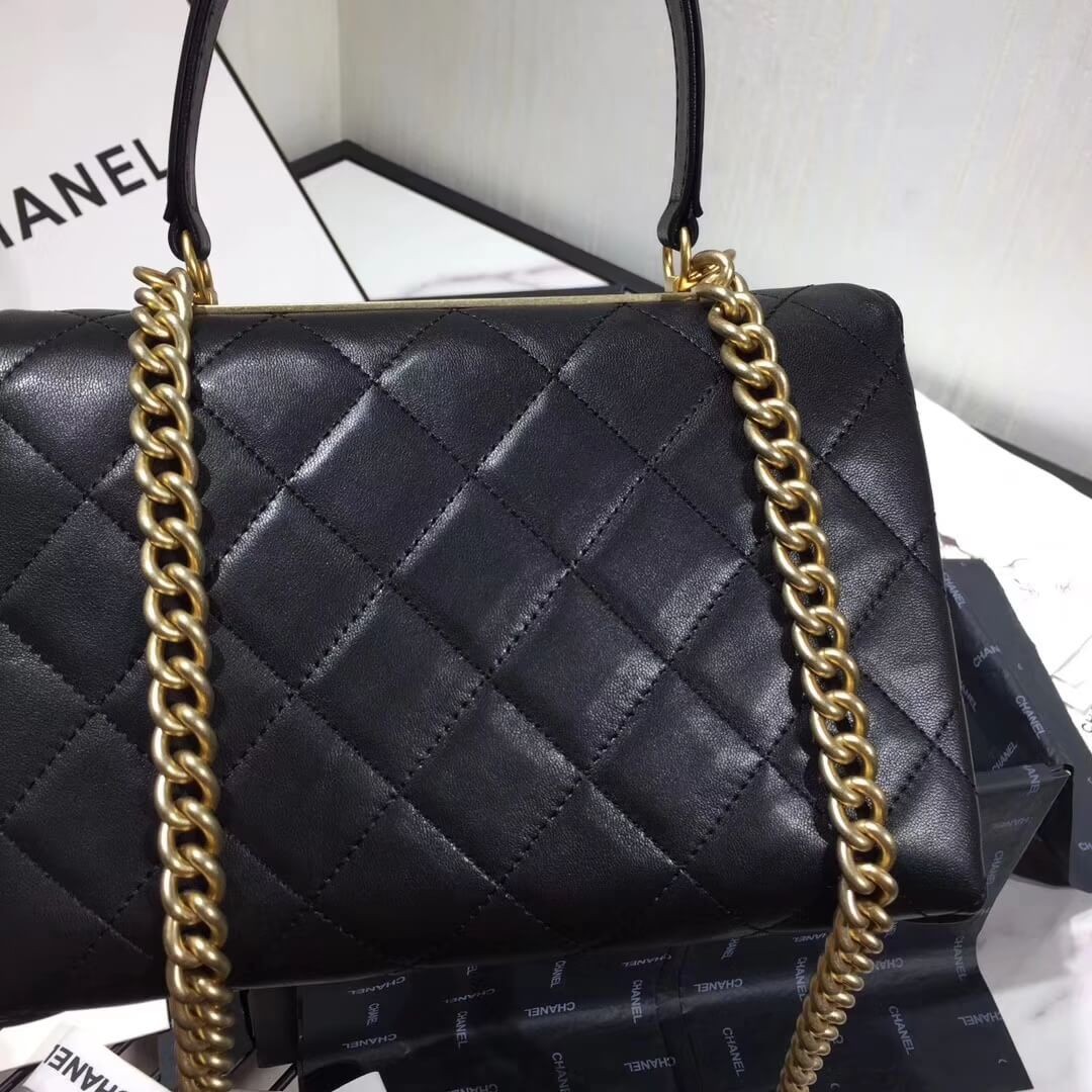 Chanel Flap Bag With Top Handle AS1174