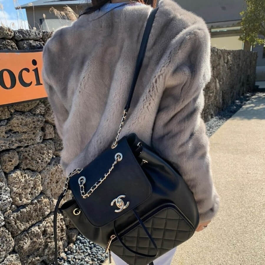 Chanel Business Affinity Mini Backpack in Black Caviar AS3530