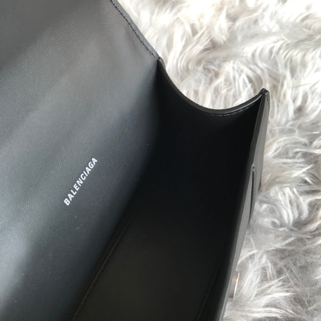 Balenciaga Hourglass XS Textured-Leather Tote