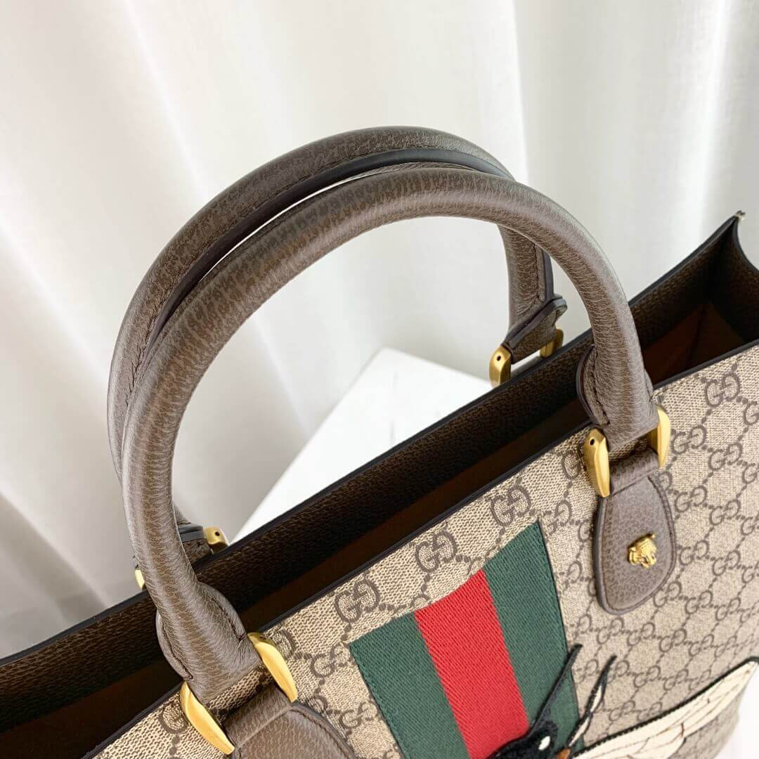 Gucci Embroidered Bee Shopping Bag 437549