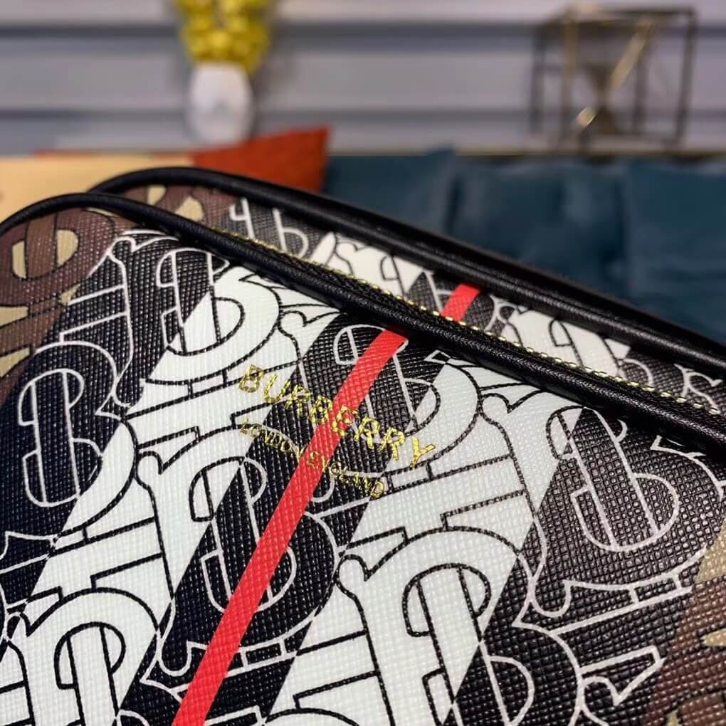Burberry Monogram Stripe E-canvas Camera Bag 80183621