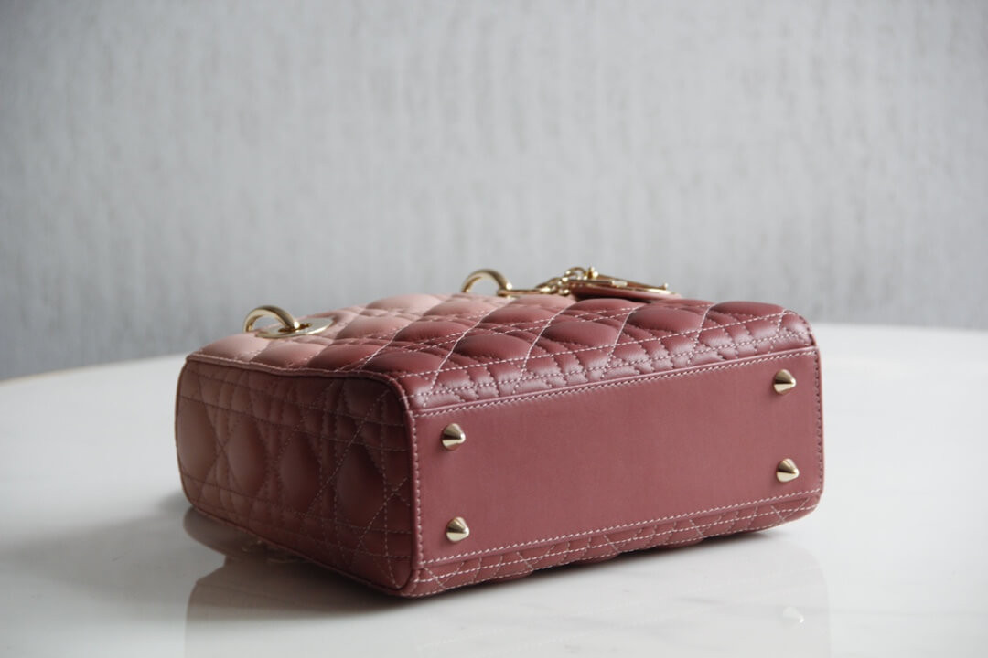 Lady Dior My ABCDior Bag in Pink Gradient Cannage Lambskin M0538