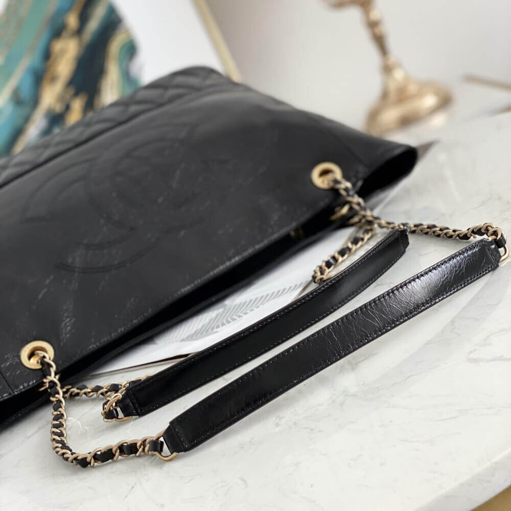 Chanel Quilted Waxy Calfskin Shopping Bag 8345