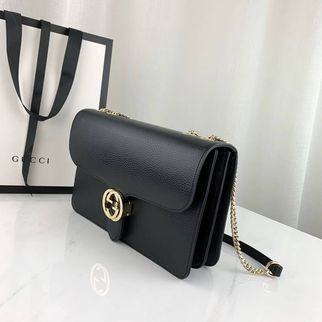 Gucci Interlocking GG Leather Crossbody Bag 28cm 510303