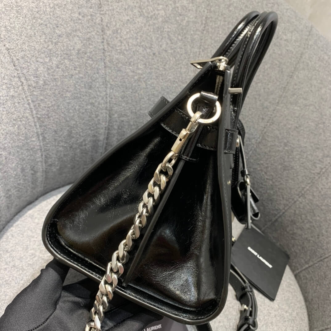 Saint Laurent Baby Sac De Jour Souple Duffle Bag In Moroder Leather 491715