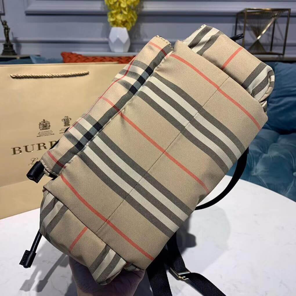 Burberry The Medium Rucksack in Icon Stripe Nylon 80151461