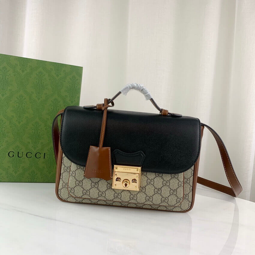 Gucci Padlock Small Shoulder Bag in GG Supreme Canvas 644527