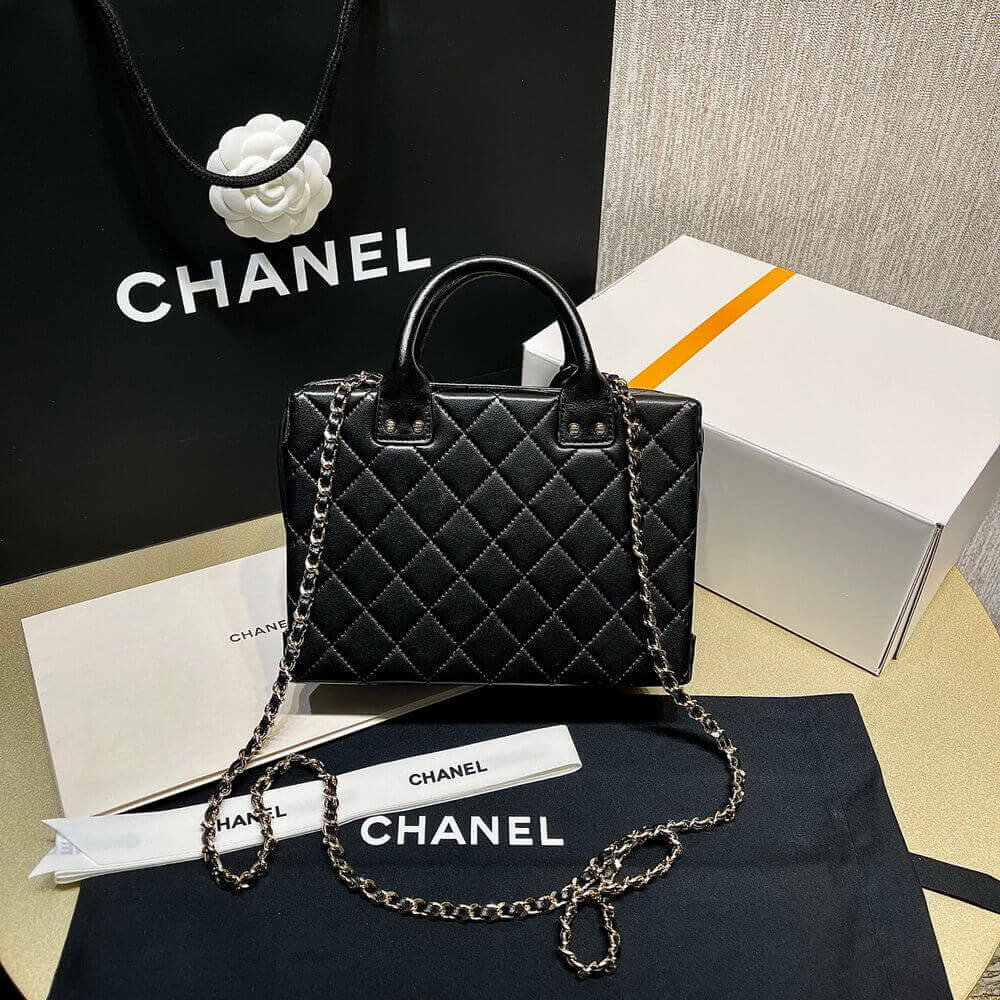 Chanel Vanity Case in Calfskin AS3345 Black