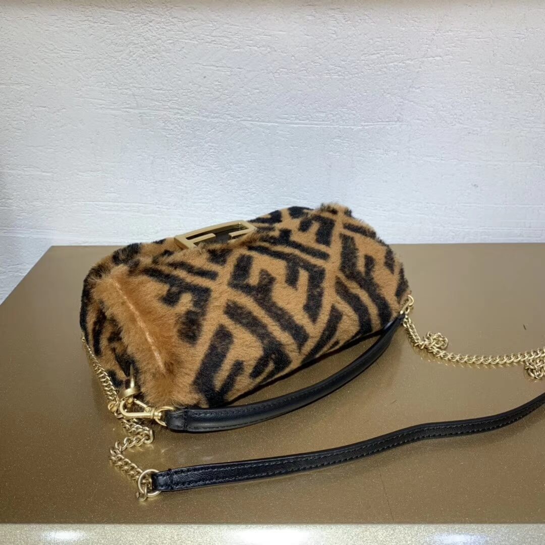 Fendi Sheepskin Mini Baguette Bag 8BS017