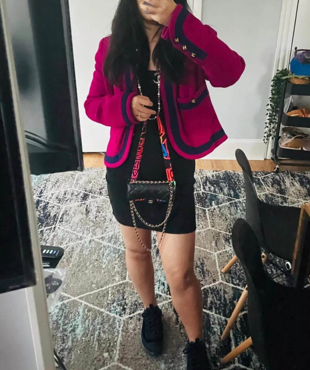 Chanel Foldable Tote Bag With Chain AP2095