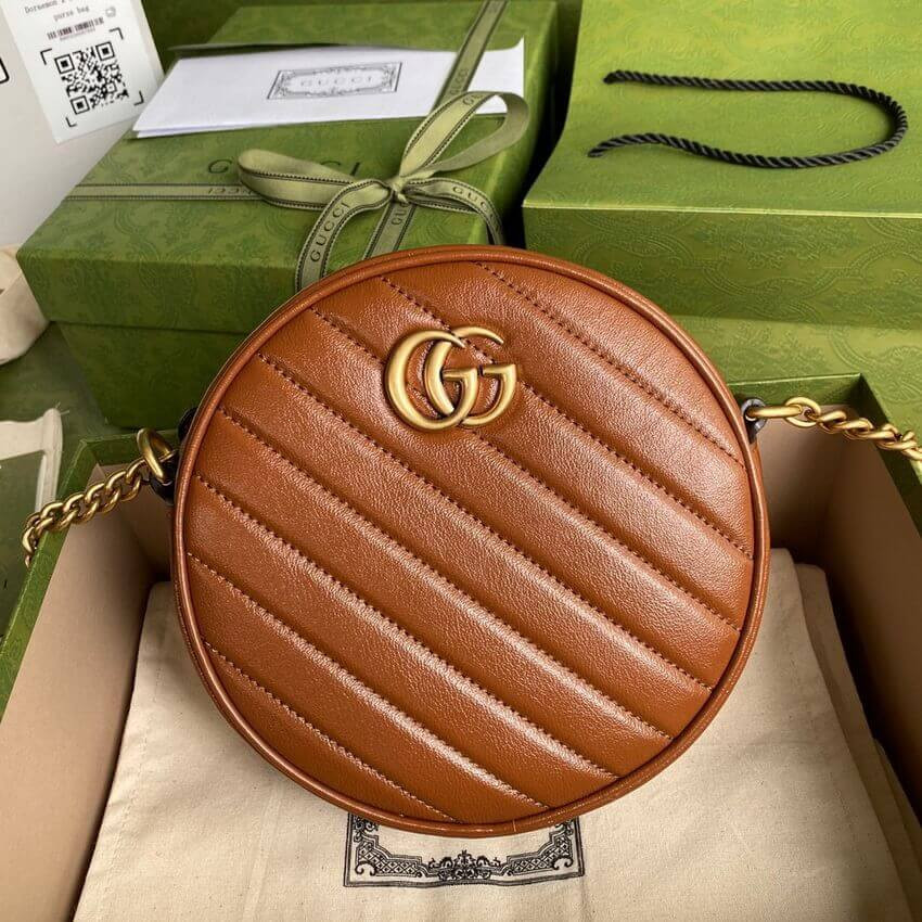Gucci GG Marmont Mini Round Shoulder Bag 550154