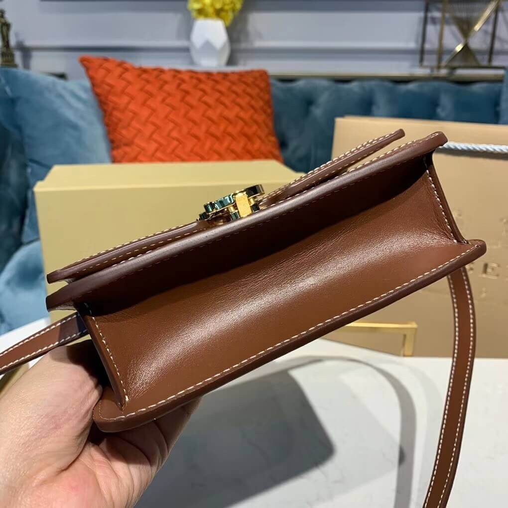 Burberry Mini Two-tone Canvas and Leather TB Bag 80171101