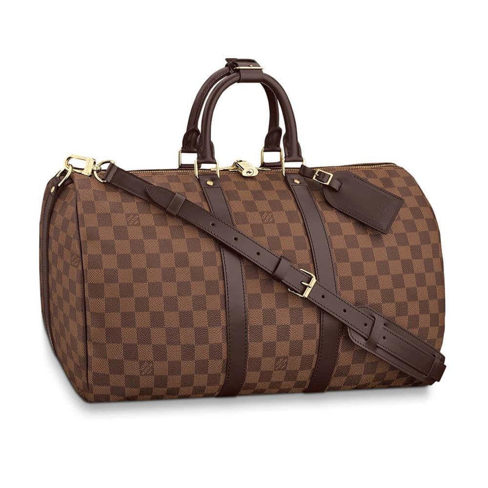 Louis Vuitton Damier Ebene Canvas Keepall Bandouliere  50 N41427