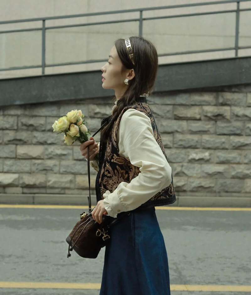 Fendi Mon Tresor Brown Leather Mini-Bag with FF Print 8BS010