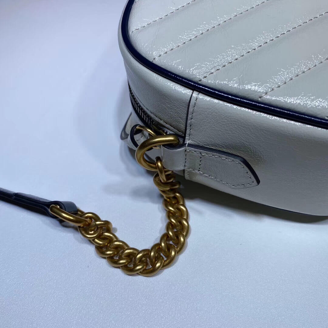 Gucci GG Marmont Small Shoulder Bag 447632 White