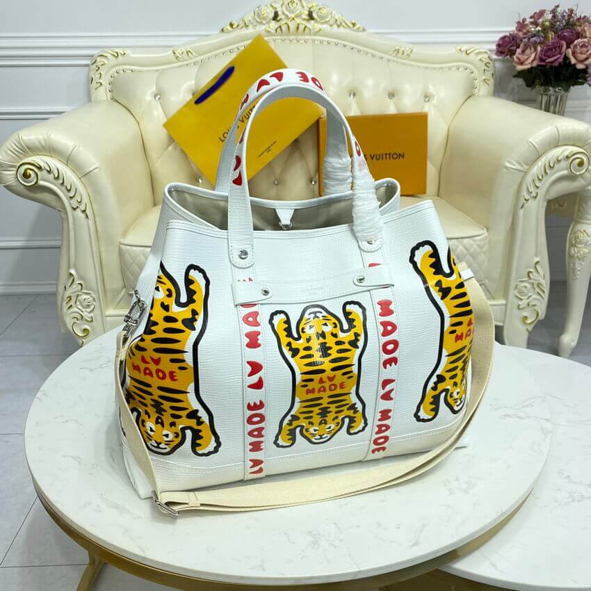 Louis Vuitton x Nigo Tote Journey M59366 White