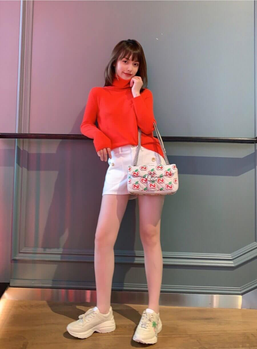 Gucci GG Apple Print Shoulder Bag 443497