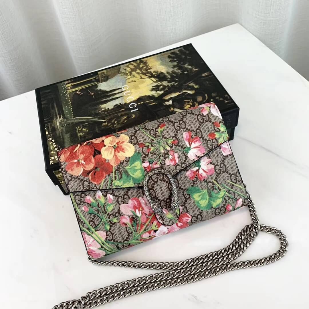 Gucci Dionysus Blooms Print Mini Chain Bag 401231