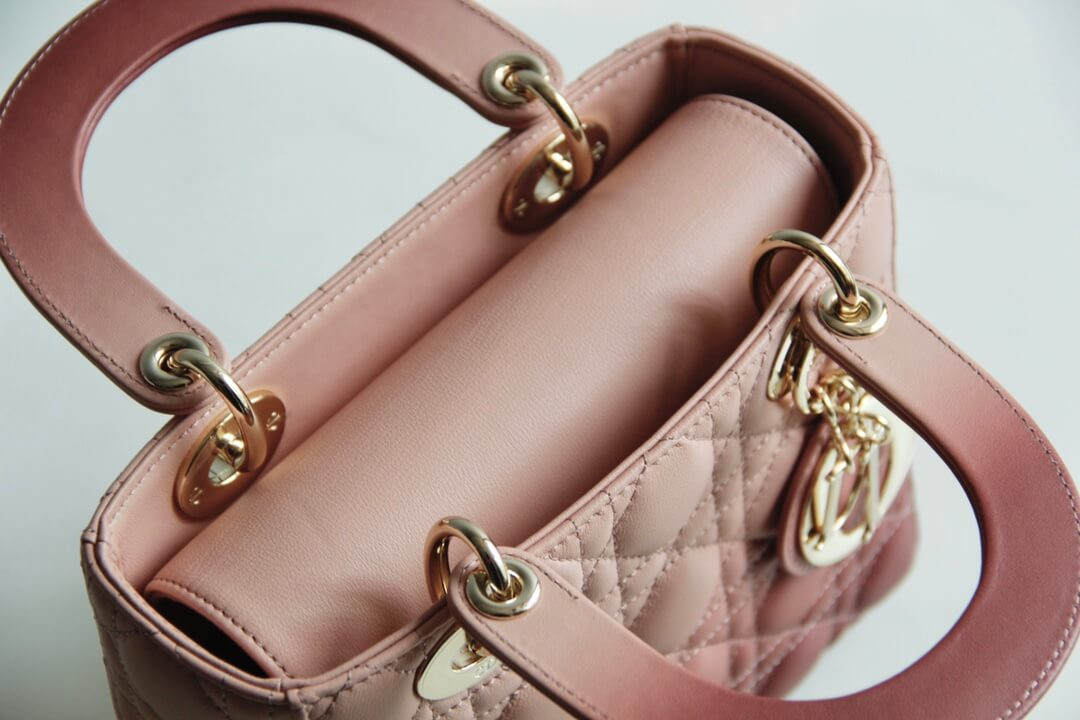 Lady Dior My ABCDior Bag in Pink Gradient Cannage Lambskin M0538