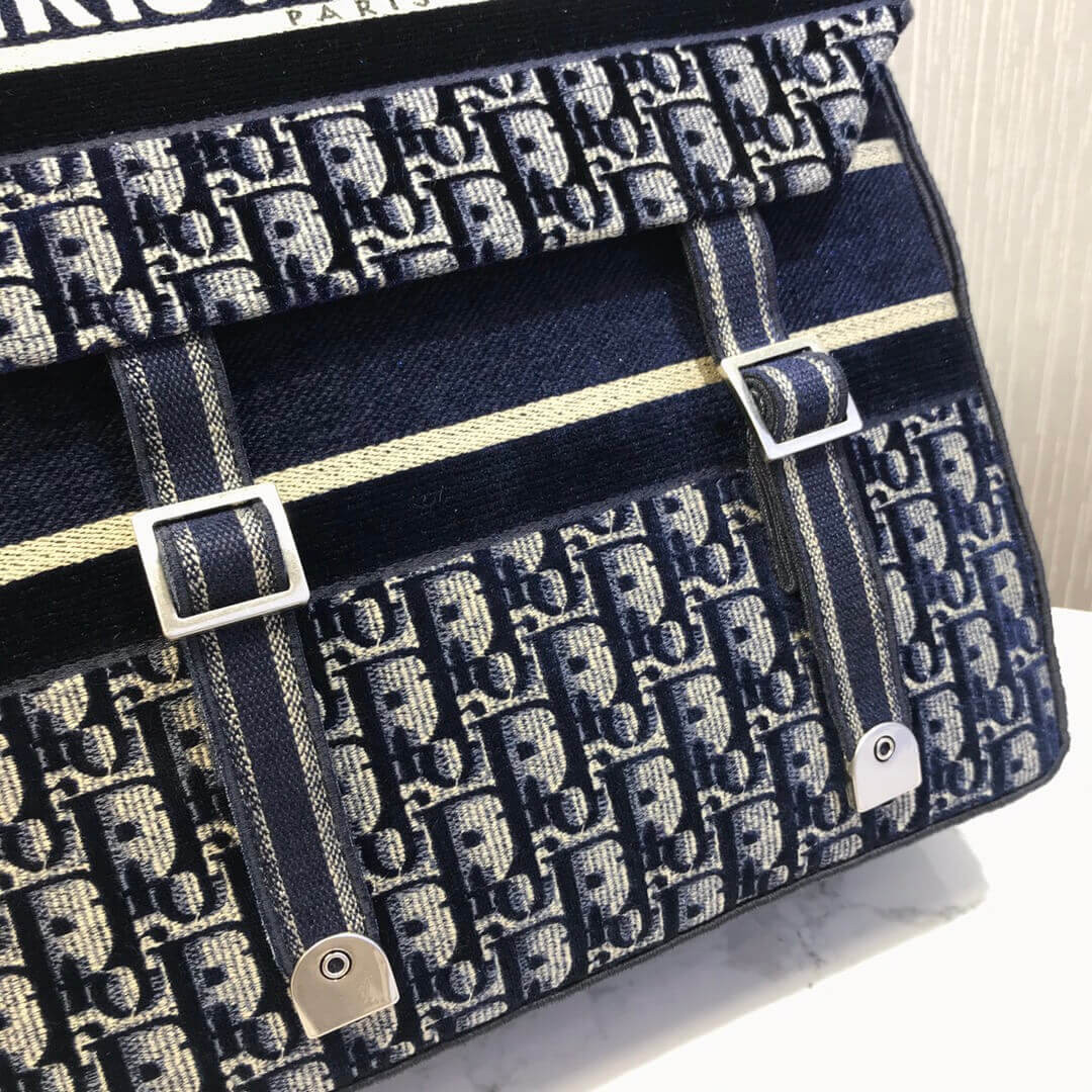 Dior Oblique Embroidered Velvet Diorcamp Messenger Bag M1291V