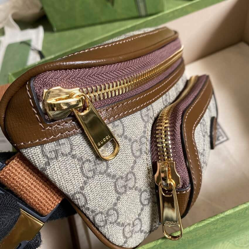 Gucci Belt Bag with Interlocking G in Brown GG Supreme 682933