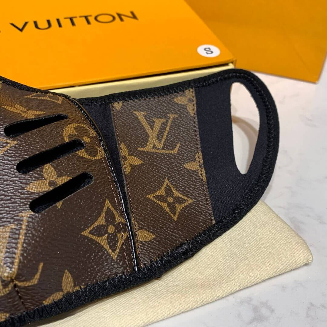 Louis Vuitton Monogram Brown Leather Face Mask
