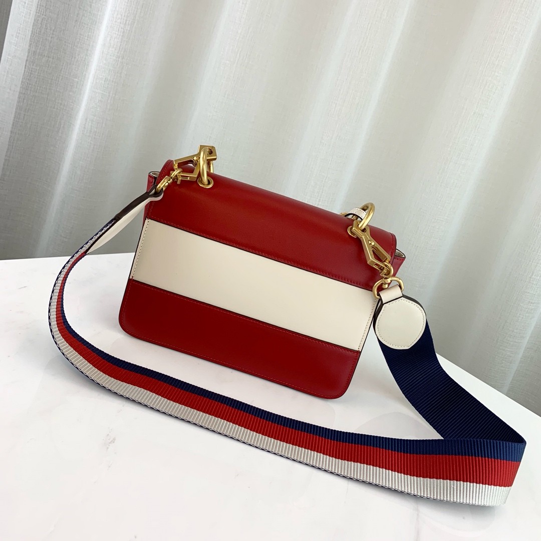 Gucci Queen Margaret Shoulder Bag 476542 Red/White