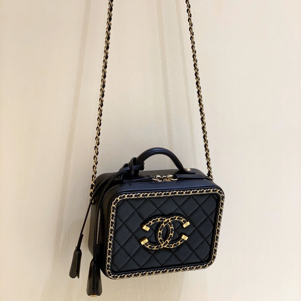 Chanel Chain Around CC Filigree Small Vanity Bag AS1785